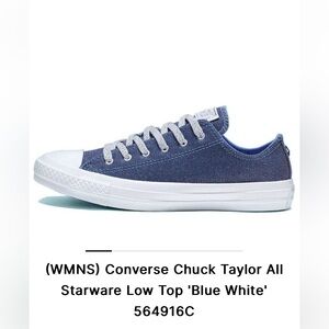 Converse all starware low top “blue white”